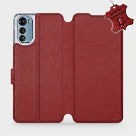 Hülle für Motorola Moto E32 - Farbe Dark Red Leather