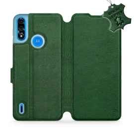 Hülle für Motorola Moto E7i Power - Farbe Green Leather