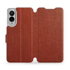 Hülle für Samsung Galaxy S25 Edge - Farbe Brown&Orange