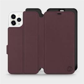 Hülle für Apple iPhone 11 Pro Max - Farbe Burgund mit Schwarz
