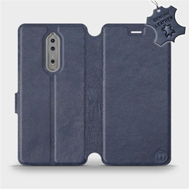 Hülle für Nokia 8 - Farbe Blue Leather