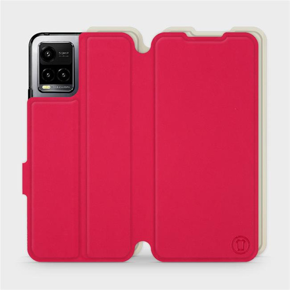 Hülle für Vivo Y21S - Farbe Rot mit Platin