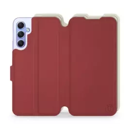 Hülle für Samsung Galaxy A34 5G - Farbe Dunkelrot mit Platin
