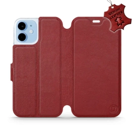 Hülle für Apple iPhone 12 mini - Farbe Dark Red Leather