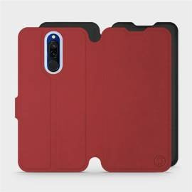 Hülle für Xiaomi Redmi 8 - Farbe Dunkelrot mit Schwarz