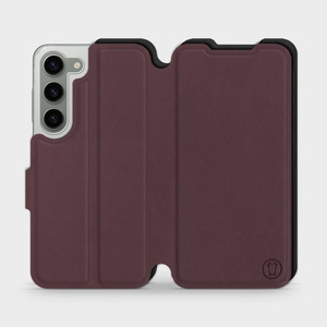 Hülle für Samsung Galaxy S23 - Farbe Burgund mit Schwarz