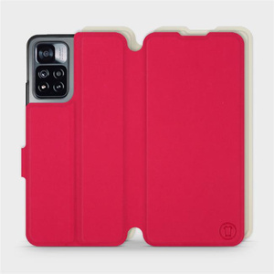 Hülle für Xiaomi Redmi Note 11 Pro - Farbe Rot mit Platin