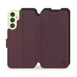 Hülle für Samsung Galaxy A24 - Farbe Burgund mit Schwarz