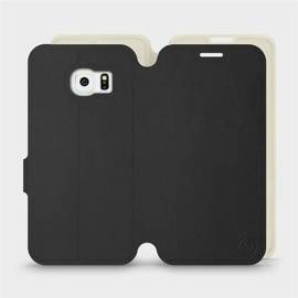 Hülle für Samsung Galaxy S6 Edge - Farbe Schwarz mit Platin