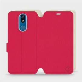 Hülle für LG K40 - Farbe Rot mit Platin