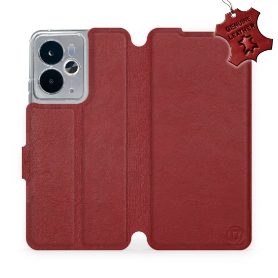 Hülle für Realme 14 5G - Farbe Dark Red Leather