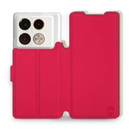 Hülle für Infinix Note 40 Pro - Farbe Rot mit Platin