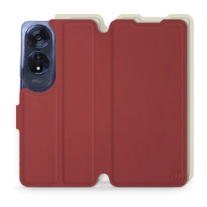 Hülle für OPPO A60 - Farbe Dunkelrot mit Platin