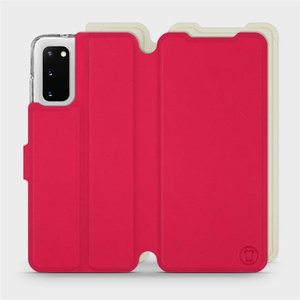 Hülle für Samsung Galaxy S20 - Farbe Rot mit Platin