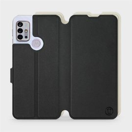 Hülle für Motorola Moto G10 - Farbe Schwarz mit Platin