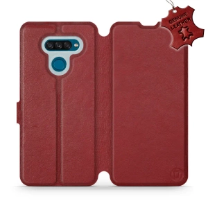 Hülle für LG K50S - Farbe Dark Red Leather