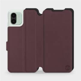 Hülle für Xiaomi Redmi A1 - Farbe Burgund mit Schwarz