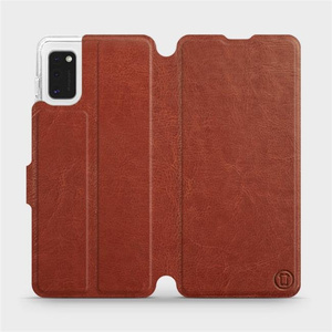 Hülle für Samsung Galaxy A41 - Farbe Brown&Orange