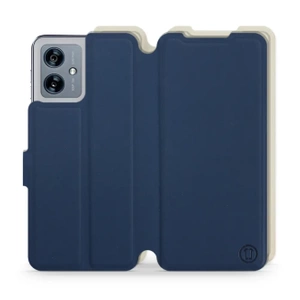 Hülle für Motorola Moto G54 5G - Farbe Marineblau mit Platin