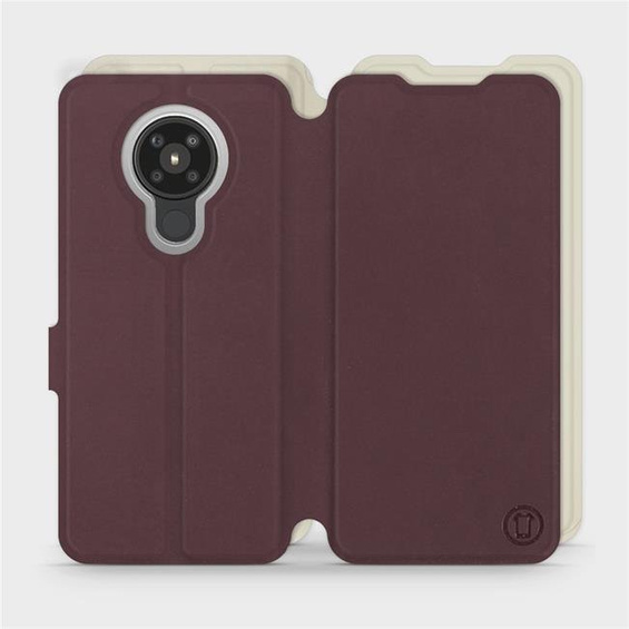 Hülle für Nokia 5.3 - Farbe Burgund mit Platin