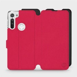 Hülle für Motorola Moto G8 - Farbe Rot mit Schwarz