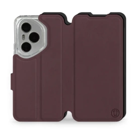 Hülle für Huawei Honor 400 Pro - Farbe Burgund mit Schwarz