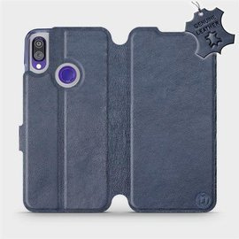 Hülle für Xiaomi Redmi Note 7 - Farbe Blue Leather