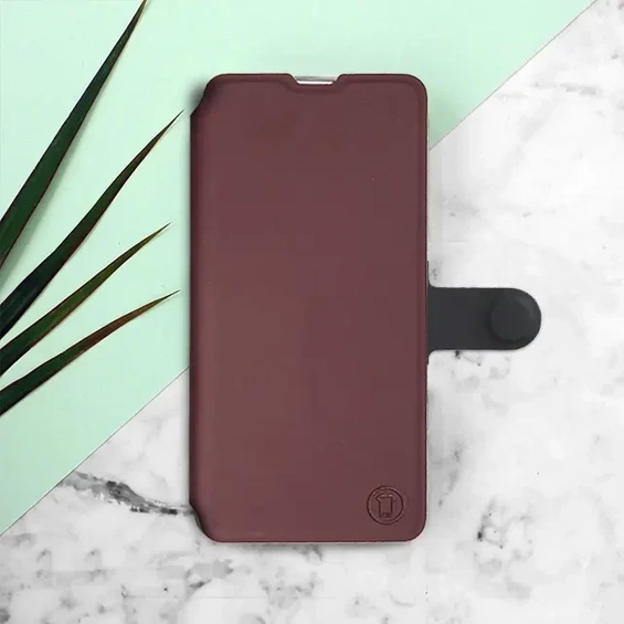Hülle für Motorola Edge 40 Neo - Farbe Burgund mit Schwarz