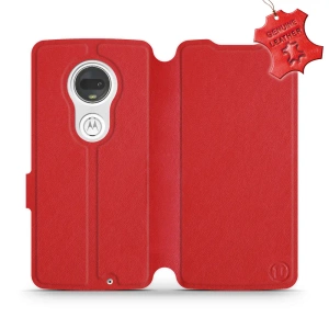Hülle für Motorola Moto G7 - Farbe Red Leather