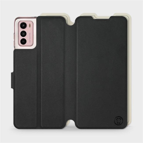 Hülle für Motorola Moto G42 - Farbe Schwarz mit Platin