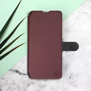 Hülle für Motorola Moto G13 - Farbe Burgund mit Schwarz