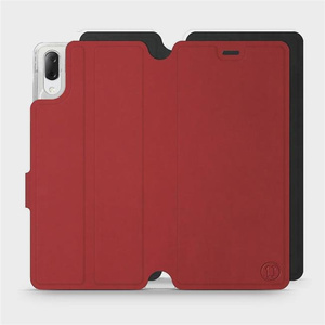 Hülle für Sony Xperia L3 - Farbe Dunkelrot mit Schwarz