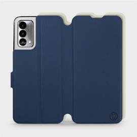 Hülle für Realme GT Master Edition - Farbe Marineblau mit Platin