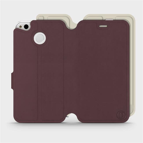 Hülle für Xiaomi Redmi 4X - Farbe Burgund mit Platin