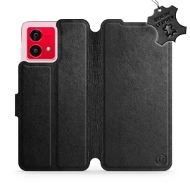 Hülle für Motorola Moto G84 - Farbe Black Leather