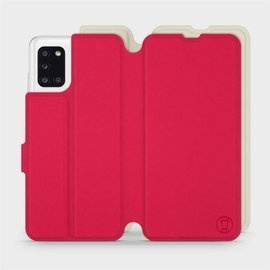 Hülle für Samsung Galaxy A31 - Farbe Rot mit Platin