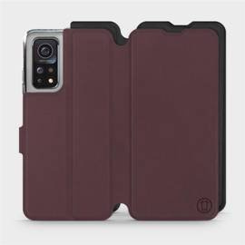 Hülle für Xiaomi Mi 10T - Farbe Burgund mit Schwarz