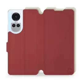 Hülle für OPPO Reno 10 5G - Farbe Dunkelrot mit Platin
