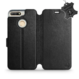 Hülle für Huawei Honor 7A - Farbe Black Leather