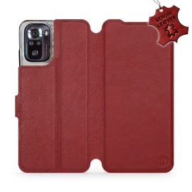 Hülle für Xiaomi POCO M5s - Farbe Dark Red Leather