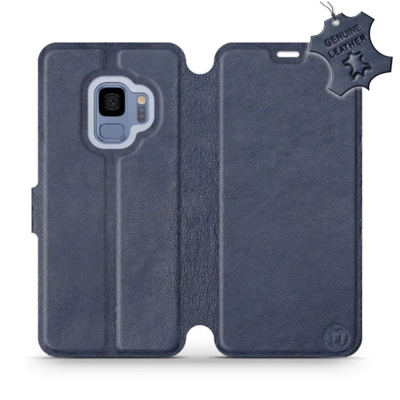 Hülle für Samsung Galaxy S9 - Farbe Blue Leather