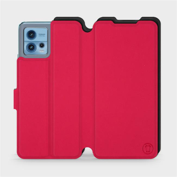 Hülle für Motorola Moto G72 - Farbe Rot mit Schwarz