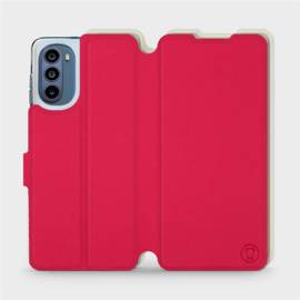 Hülle für Motorola Moto G62 5G - Farbe Rot mit Platin