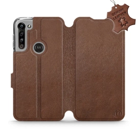 Hülle für Motorola Moto G8 Power - Farbe Brown Leather