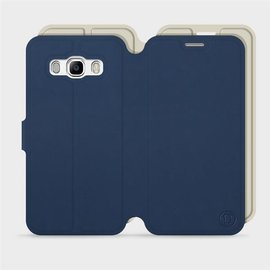 Hülle für Samsung Galaxy J5 2016 - Farbe Marineblau mit Platin