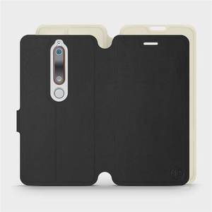 Hülle für Nokia 6.1 - Farbe Schwarz mit Platin