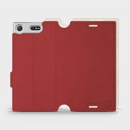 Hülle für Sony Xperia XZ1 Compact - Farbe Dunkelrot mit Platin