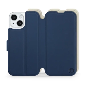 Hülle für Apple iPhone 15 - Farbe Marineblau mit Platin