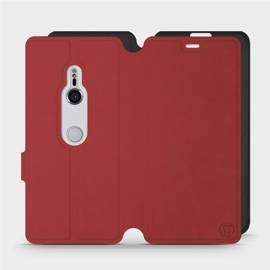 Hülle für Sony Xperia XZ3 - Farbe Dunkelrot mit Schwarz