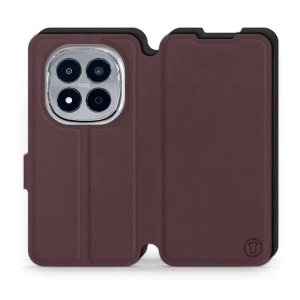 Hülle für Xiaomi Redmi Note 15 Pro 5G - Farbe Burgund mit Schwarz